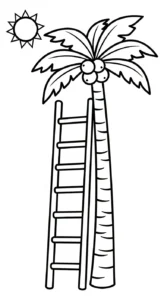 coloriage Noix de Coco de pour enfants