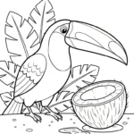 coloriage Noix de Coco gratuit pour enfants