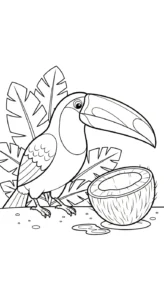 coloriage Noix de Coco gratuit pour enfants