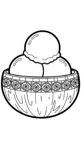 coloriage Noix de Coco pour enfant de 2 ans