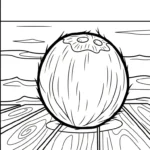 télécharger coloriage Noix de Coco gratuit