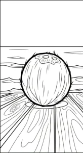 télécharger coloriage Noix de Coco gratuit