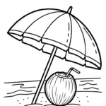coloriage Noix de Coco à imprimer pdf gratuit