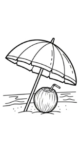 coloriage Noix de Coco à imprimer pdf gratuit