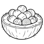 coloriage Noix de Coco pour enfant de 10 ans
