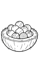 coloriage Noix de Coco pour enfant de 10 ans