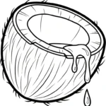 coloriage Noix de Coco pour enfant de 5 ans