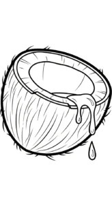 coloriage Noix de Coco pour enfant de 5 ans