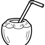 coloriage Noix de Coco pour enfant de 4 ans