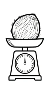coloriage Noix de Coco pour enfant de 3 ans