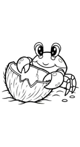 coloriage Noix de Coco a imprimer gratuitement