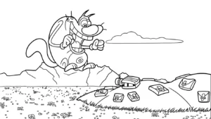 coloriage Oggy pour enfant