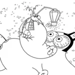 coloriage Oggy à imprimer pdf