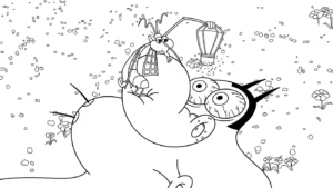 coloriage Oggy à imprimer pdf