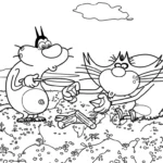 coloriage Oggy pour enfant de 7 ans