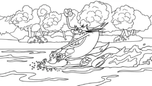 a imprimer coloriage Oggy gratuit