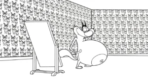 coloriage Oggy à imprimer pdf gratuit