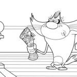 coloriage Oggy à imprimer pour enfant de 8 ans
