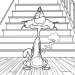 coloriage Oggy à imprimer pour enfant de 10 ans