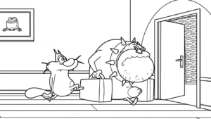 coloriage Oggy et dessins