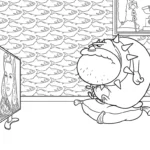 coloriage Oggy gratuit a imprimer