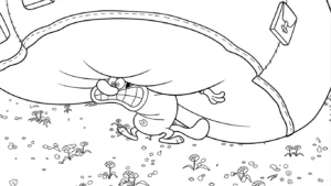 coloriage Oggy et apprentissage