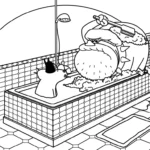 coloriage Oggy de pour enfants