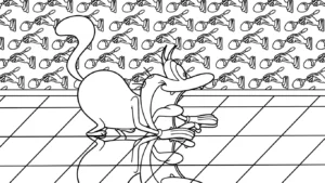 coloriage Oggy pour enfant de 5 ans