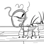 coloriage Oggy à imprimer pour enfants