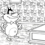 coloriage Oggy a dessiner et imprimer