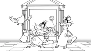 coloriage Oggy a colorier en ligne