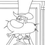 coloriage Oggy et apprentissage