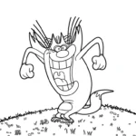 image de coloriage Oggy pour enfant