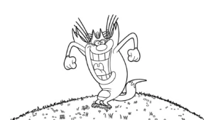 image de coloriage Oggy pour enfant