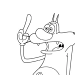 coloriage Oggy educatif pour enfant