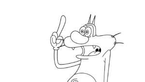 coloriage Oggy educatif pour enfant