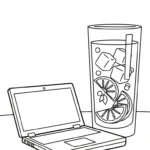 coloriage Ordinateur Portable et dessin a imprimer