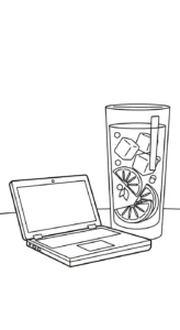 coloriage Ordinateur Portable et dessin a imprimer