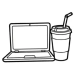 coloriage Ordinateur Portable pour enfants à imprimer
