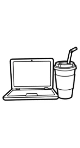 coloriage Ordinateur Portable pour enfants à imprimer