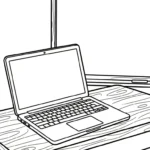 coloriage Ordinateur Portable gratuit en ligne