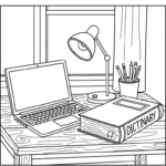 coloriage Ordinateur Portable pour enfant de 2 ans