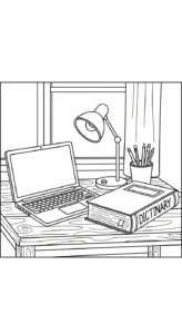 coloriage Ordinateur Portable pour enfant de 2 ans