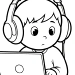 coloriage Ordinateur Portable gratuit à imprimer