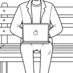coloriage Ordinateur Portable a dessiner et imprimer