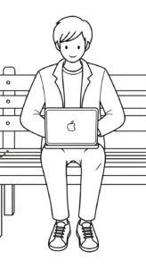 coloriage Ordinateur Portable a dessiner et imprimer