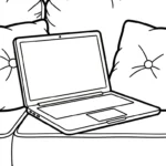 coloriage Ordinateur Portable gratuit a imprimer