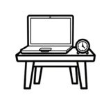 coloriage Ordinateur Portable à imprimer pdf gratuit