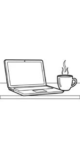 coloriage Ordinateur Portable à imprimer gratuit