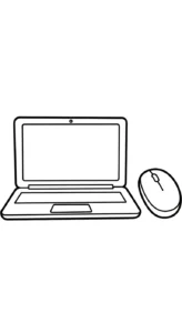 coloriage Ordinateur Portable pour enfant de 10 ans